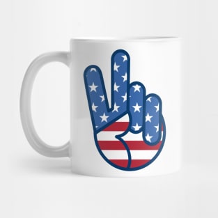 OldSalt American Flag Peace Sign II Mug